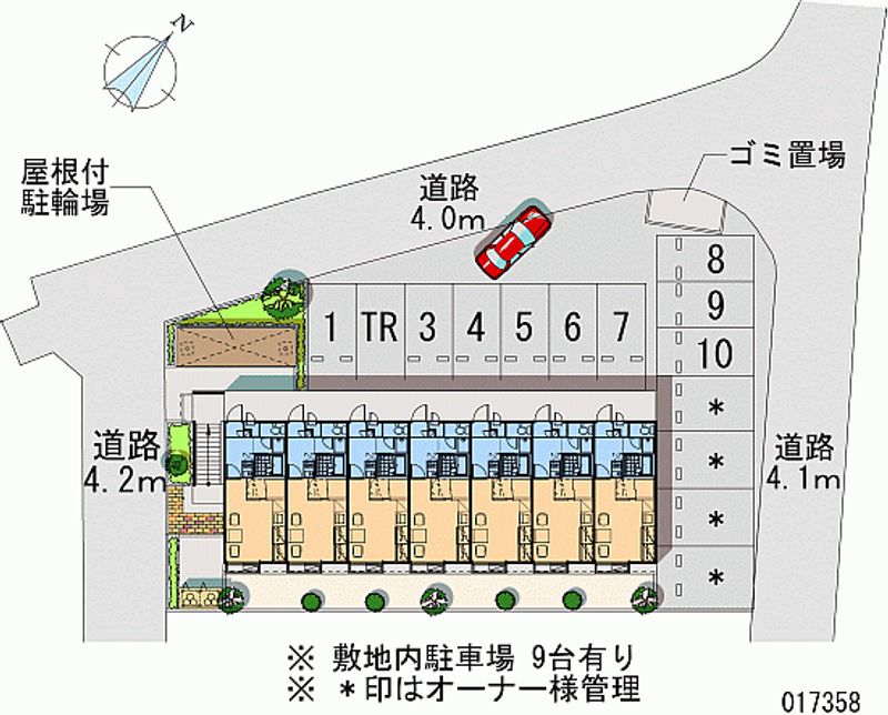 レオパレスプレシオＧ 月極駐車場