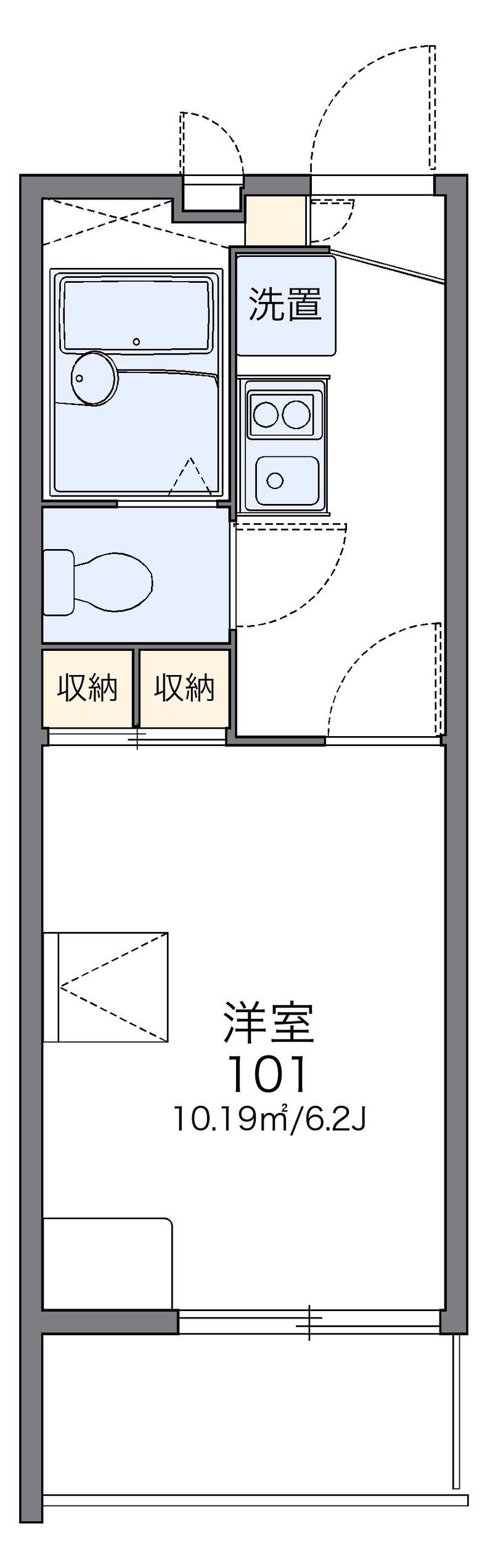 レオパレス恋の坂 間取図