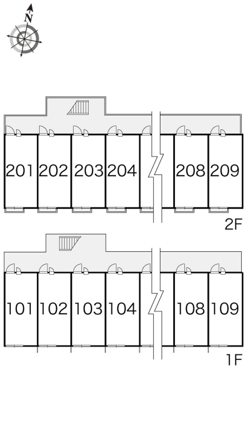 レオパレス中久 間取配置図