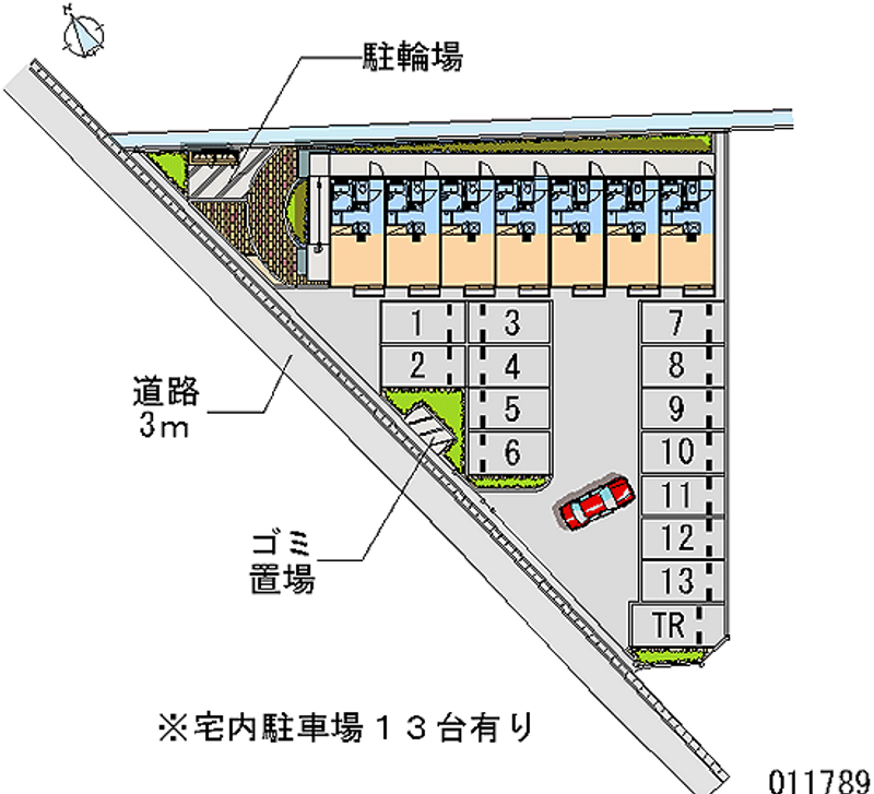 レオパレスシュラインⅡ 月極駐車場