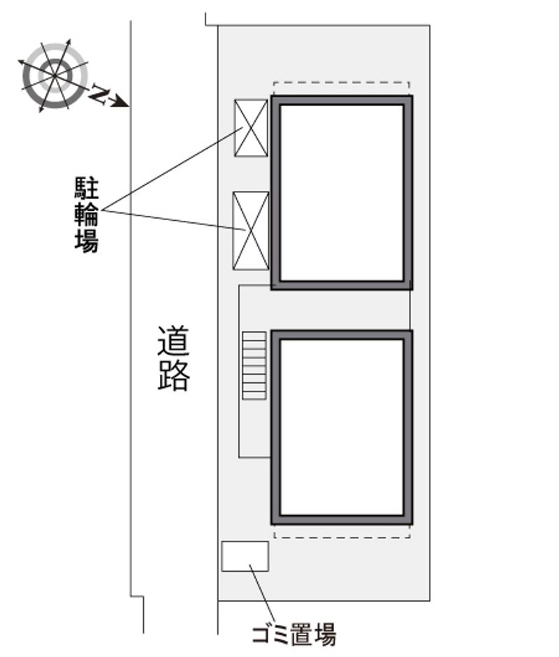 レオパレスクロスロード二葉 配置図
