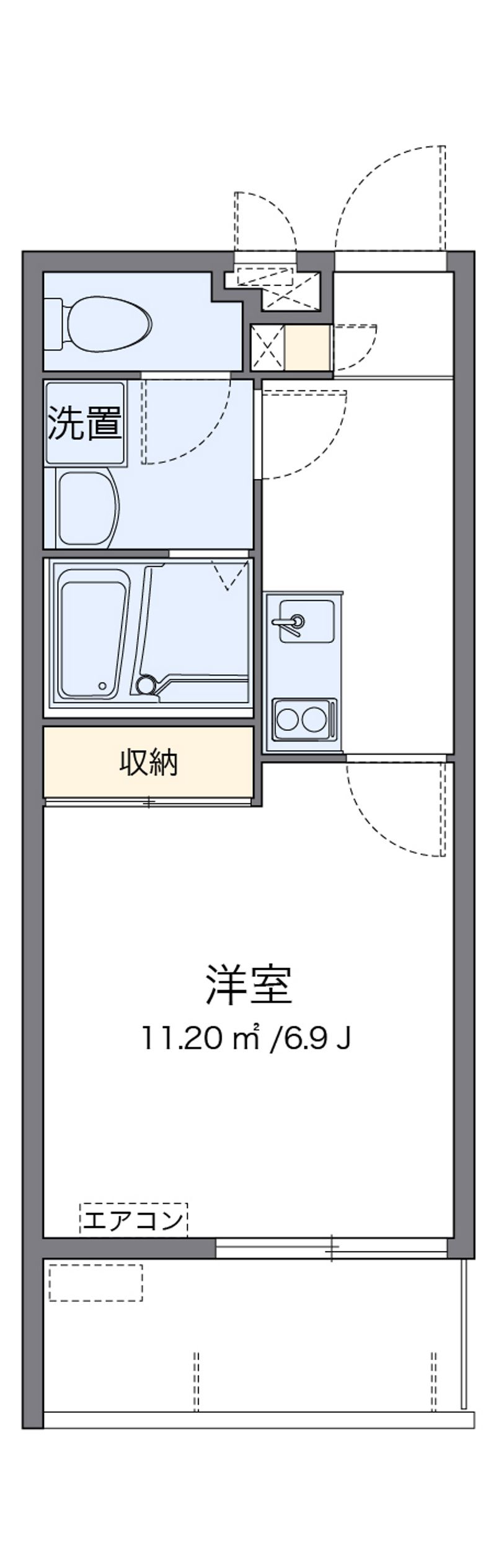 クレイノＩｓｈｉｎｂａｒｕ 間取り