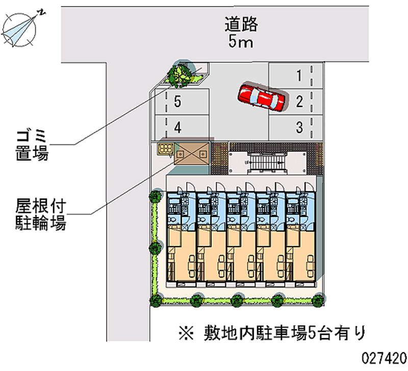 レオパレスレユール大和 月極駐車場