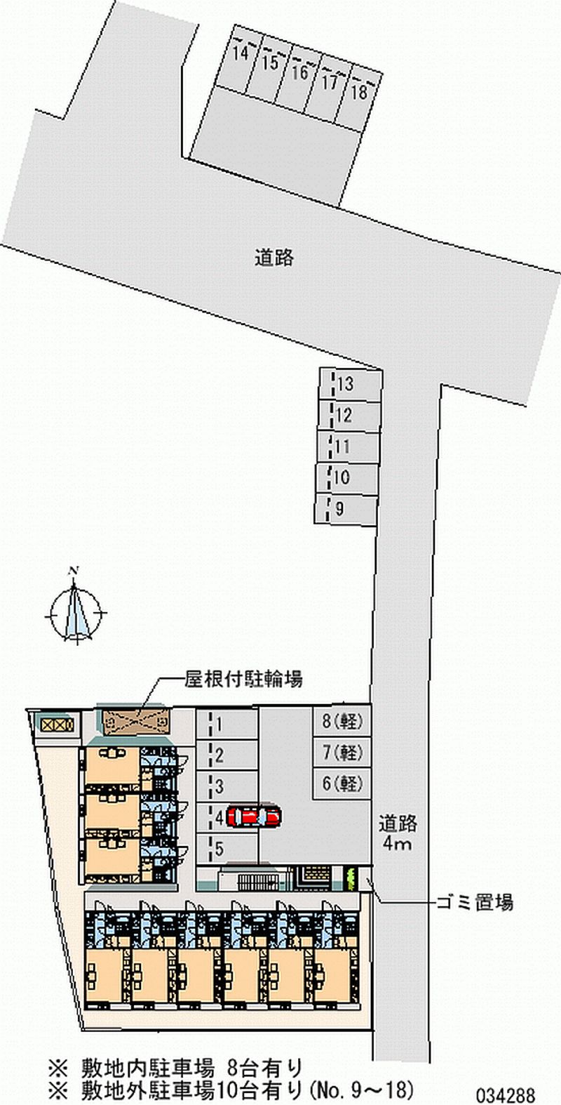 レオパレスジャルダン 月極駐車場