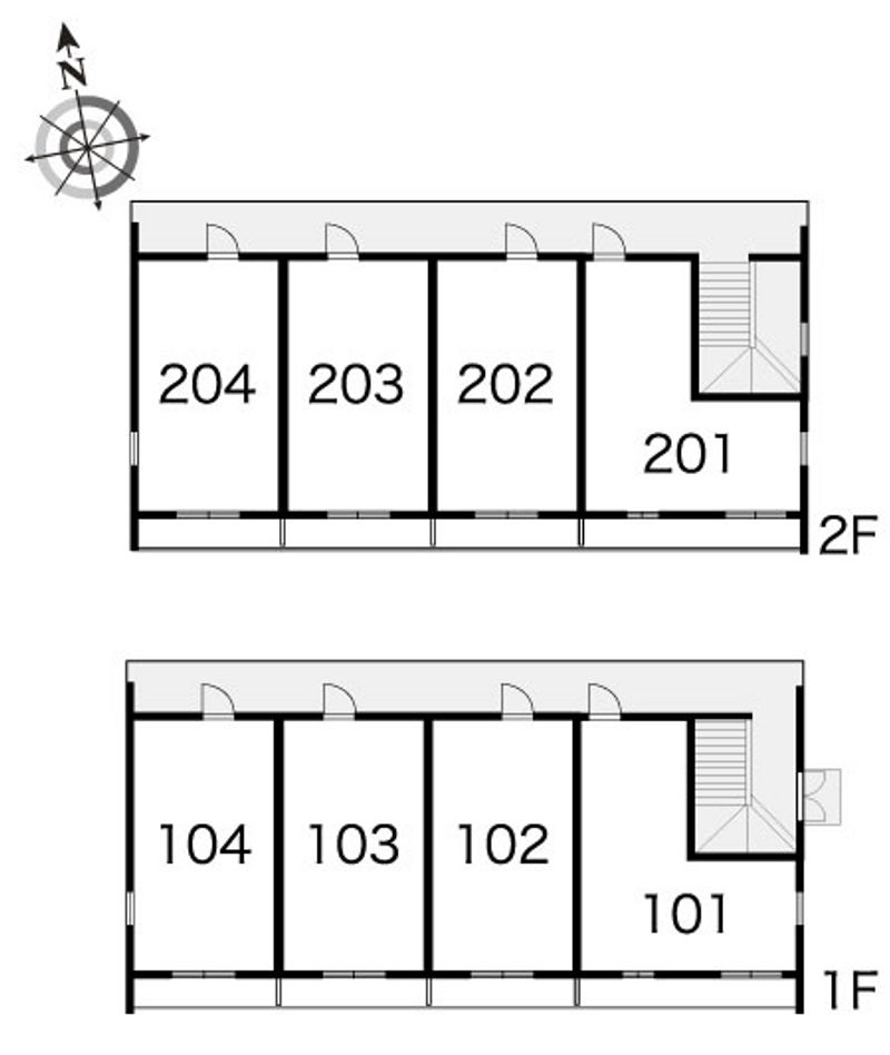 レオパレス北浦 間取配置図