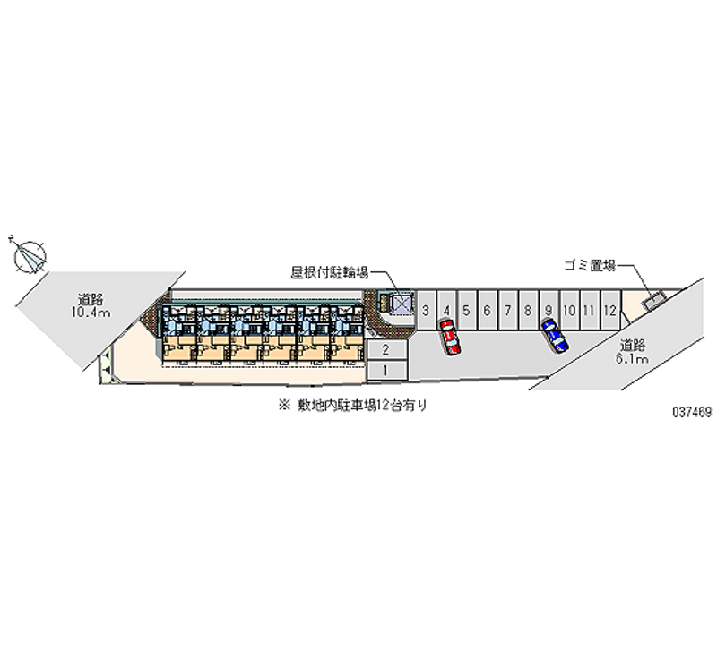 レオパレスミルフィーユ２ 月極駐車場