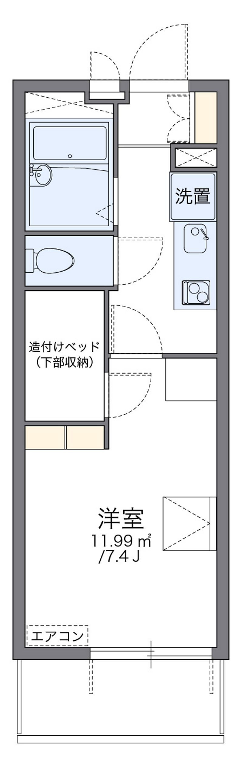 レオパレス２１リバーアイランド 間取図