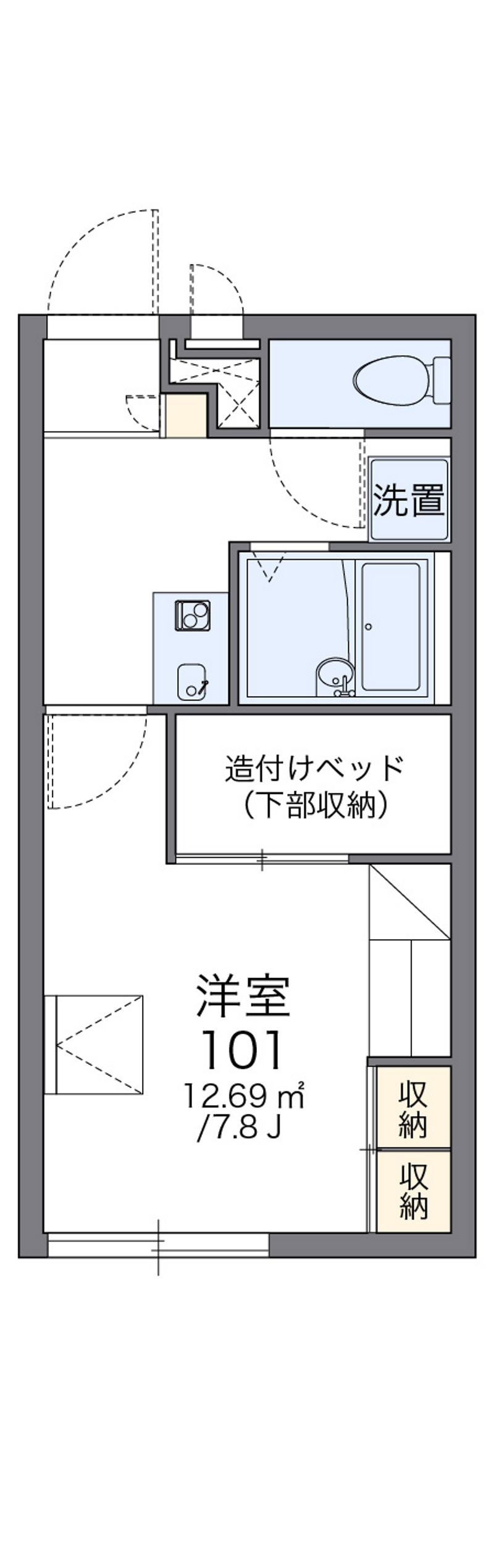 レオパレス新南陽　青柳 間取図