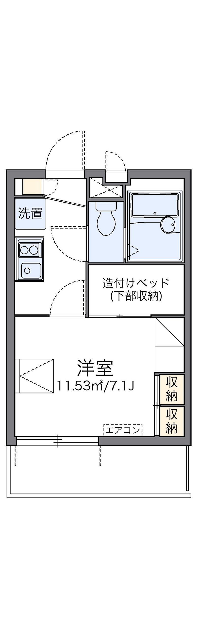 レオパレスセントラルウイング 間取図