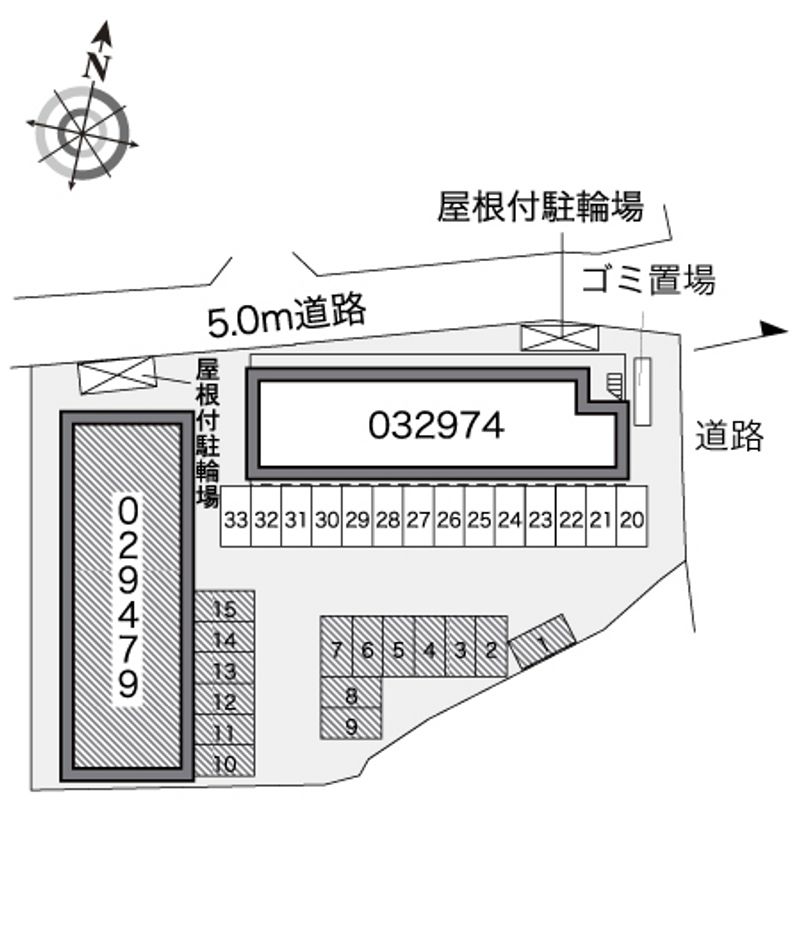 レオパレスきじの里Ｆ 配置図