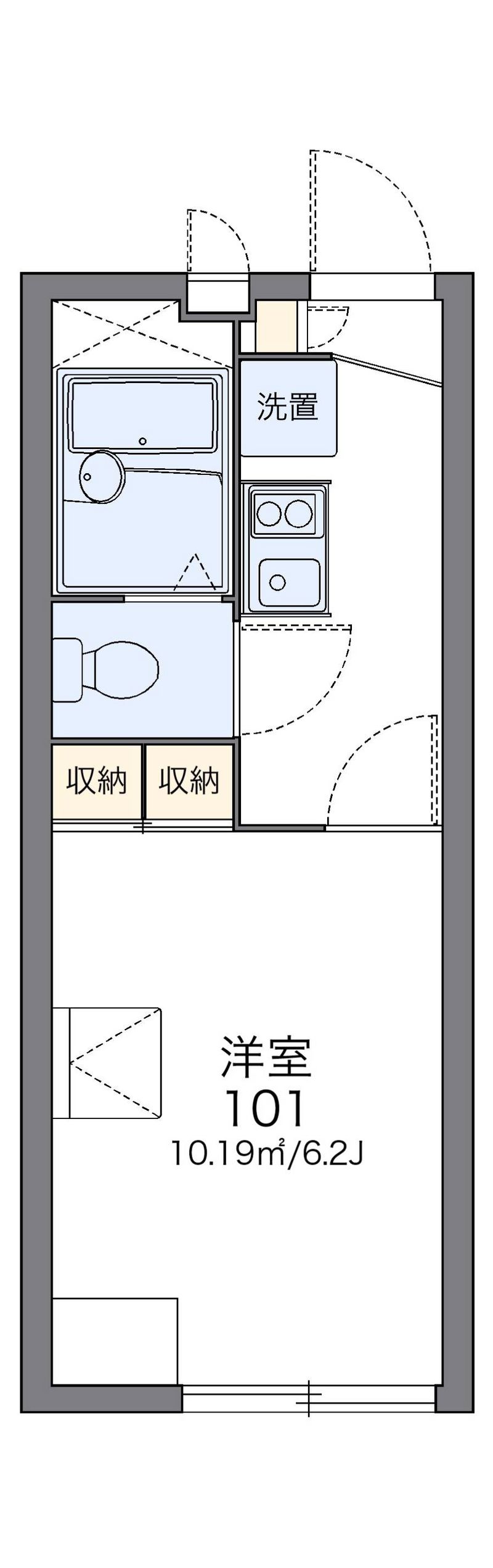 レオパレス花咲の丘Ⅰ 間取図