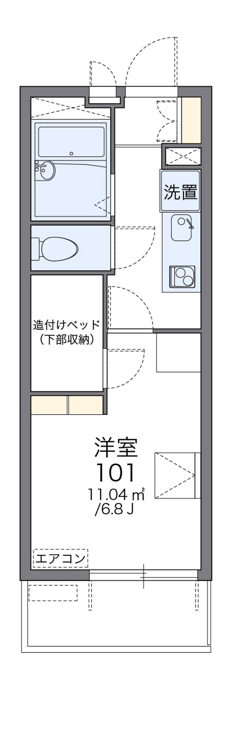 レオパレスよろずまち 間取図