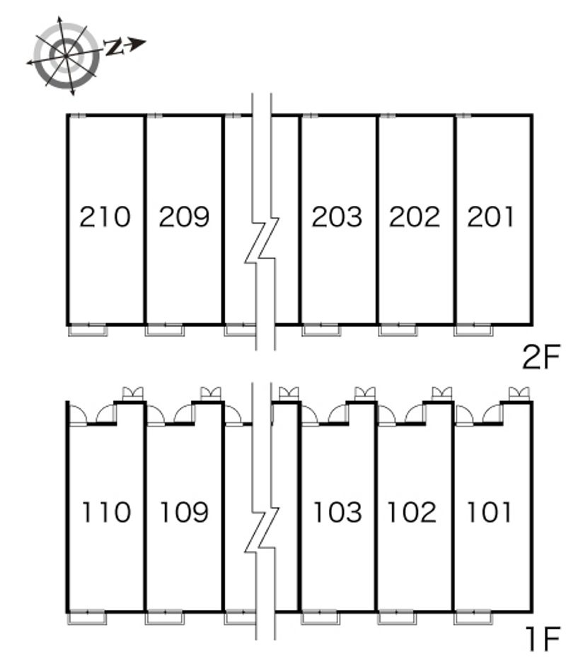 レオパレスグリーンハイツ平内Ａ 間取配置図