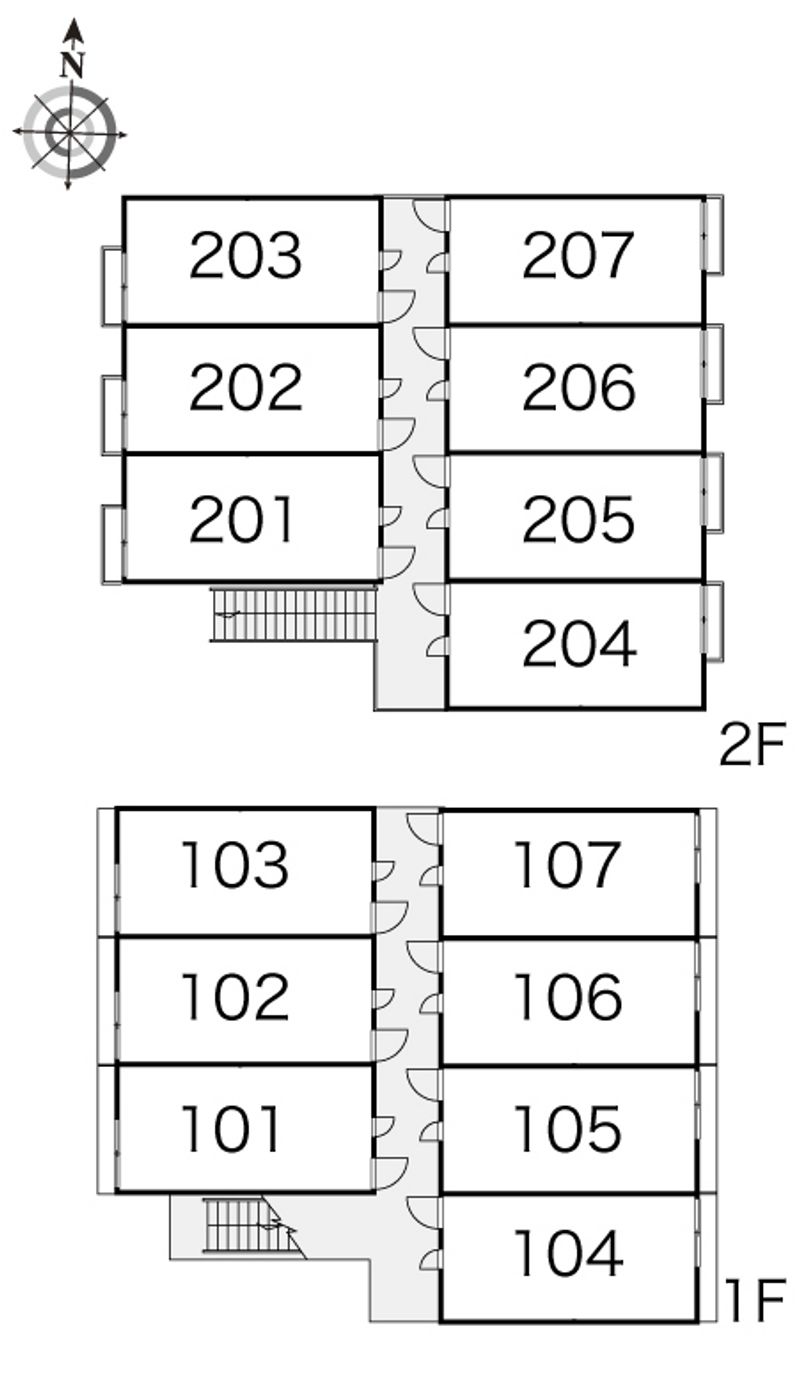 レオパレスさくら坂 間取配置図