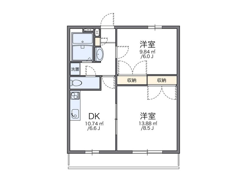 レオパレス和ノ内 間取図