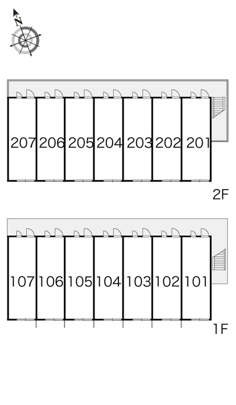 レオパレスＨＧ　Ｅ３ラムパート 間取配置図