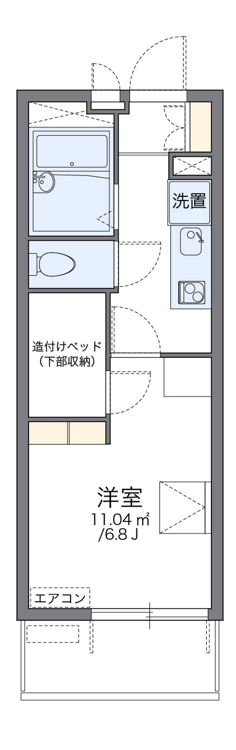 レオパレスミヤギノハギ 間取図