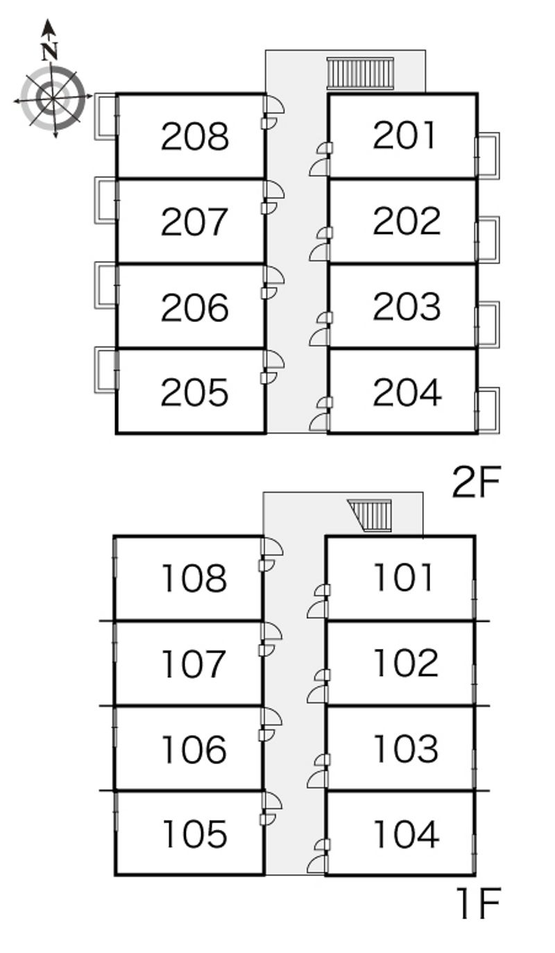 レオパレス二葉の里 間取り配置図