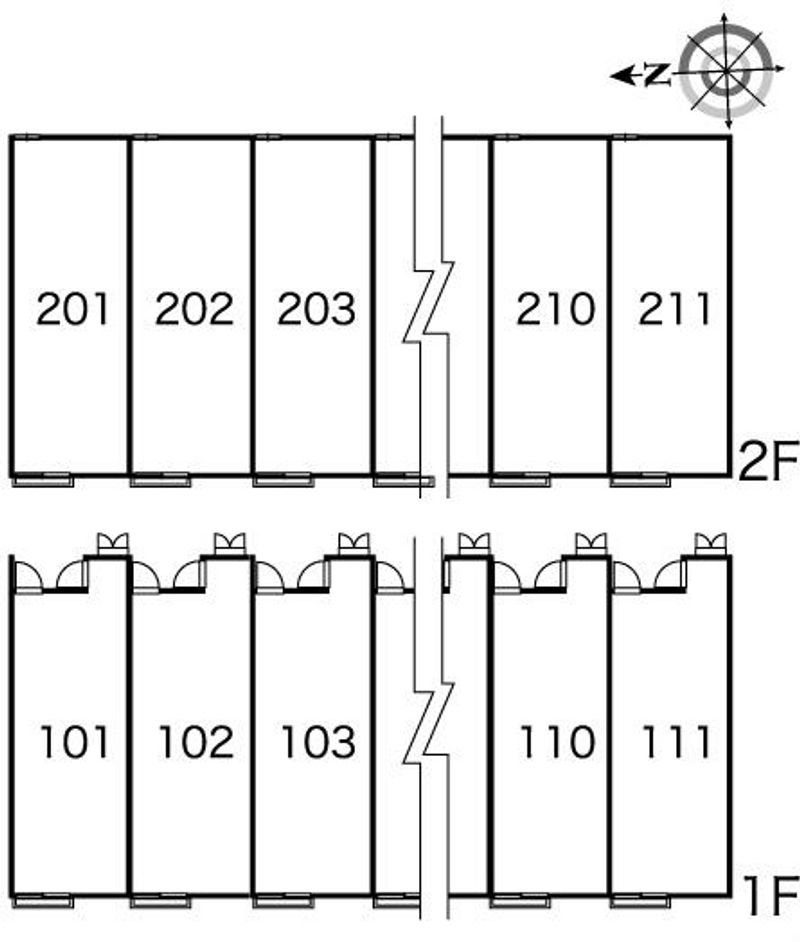 レオパレスキャスルⅡ 間取配置図