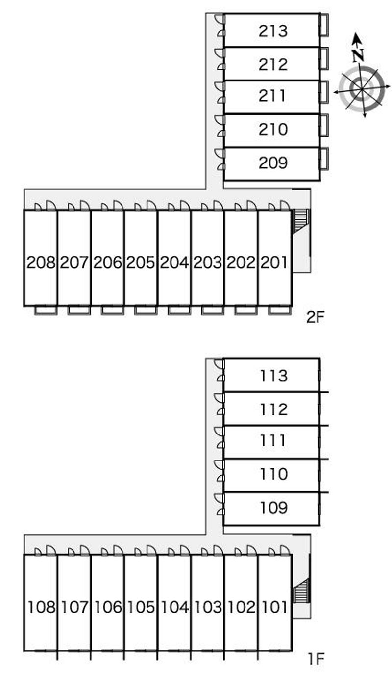 レオパレス中畑 間取配置図