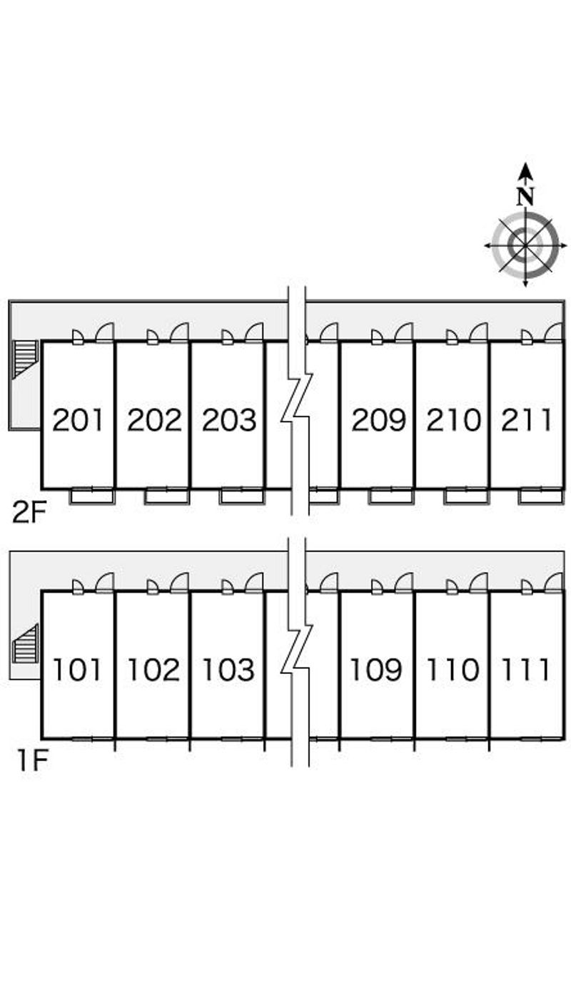 レオパレスサンセール 間取り配置図