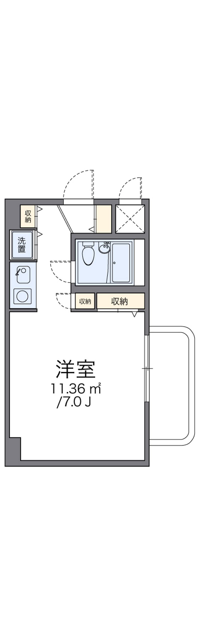 レオパレスエレガンスつくば 間取図