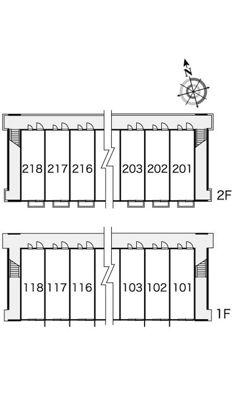 レオパレスマノワール寺家 間取配置図