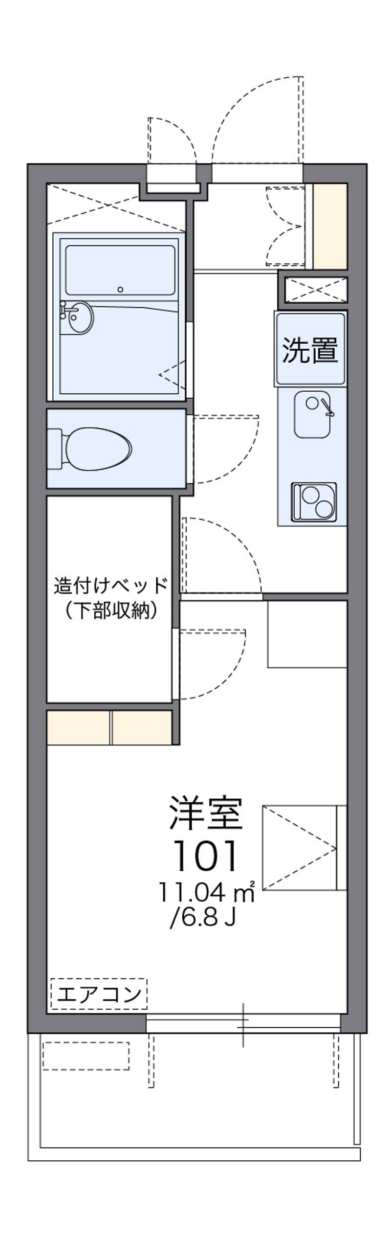 レオパレス平安 間取図