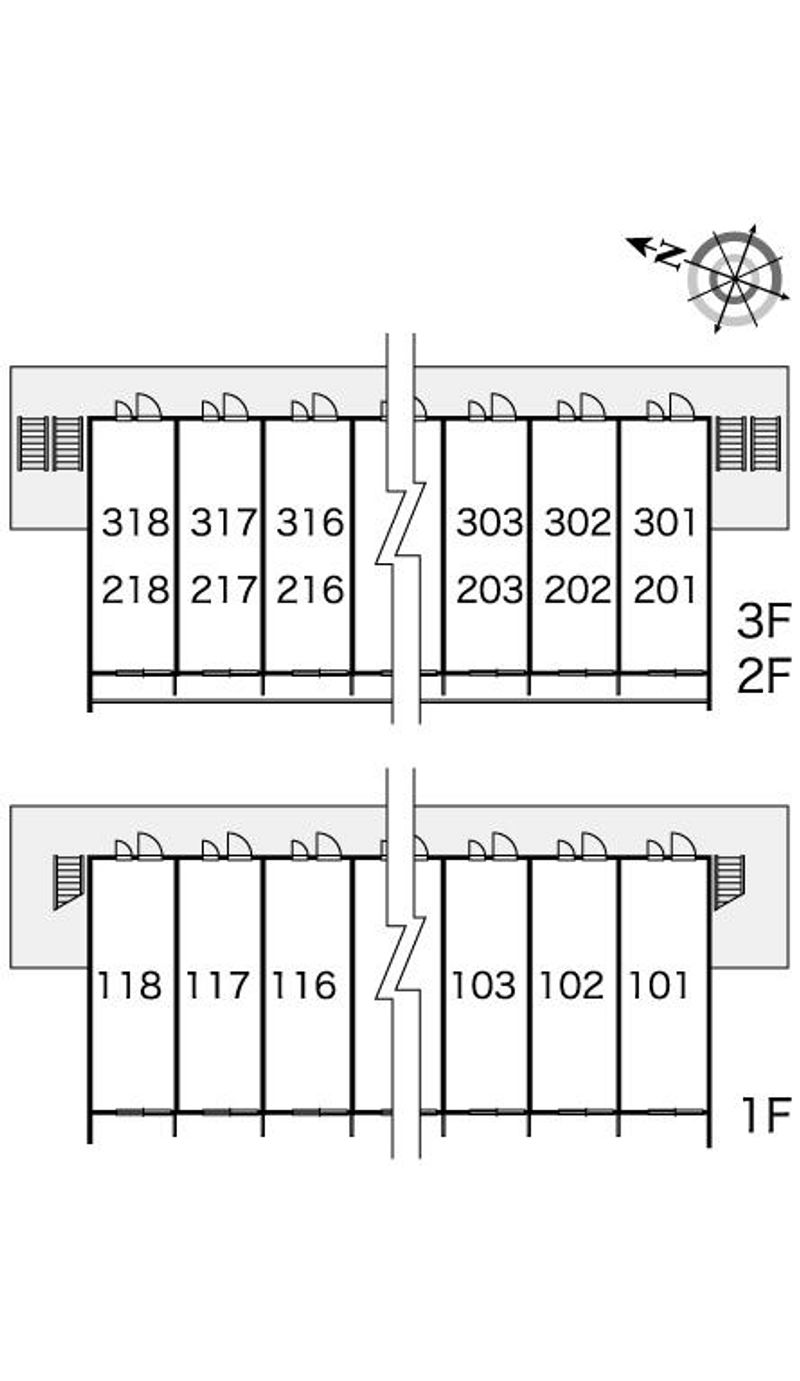 レオパレス南殿 間取配置図