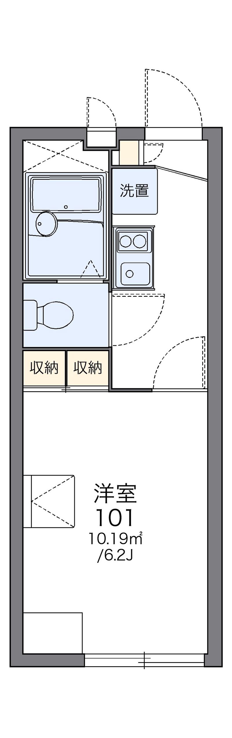 レオパレス円町 間取図