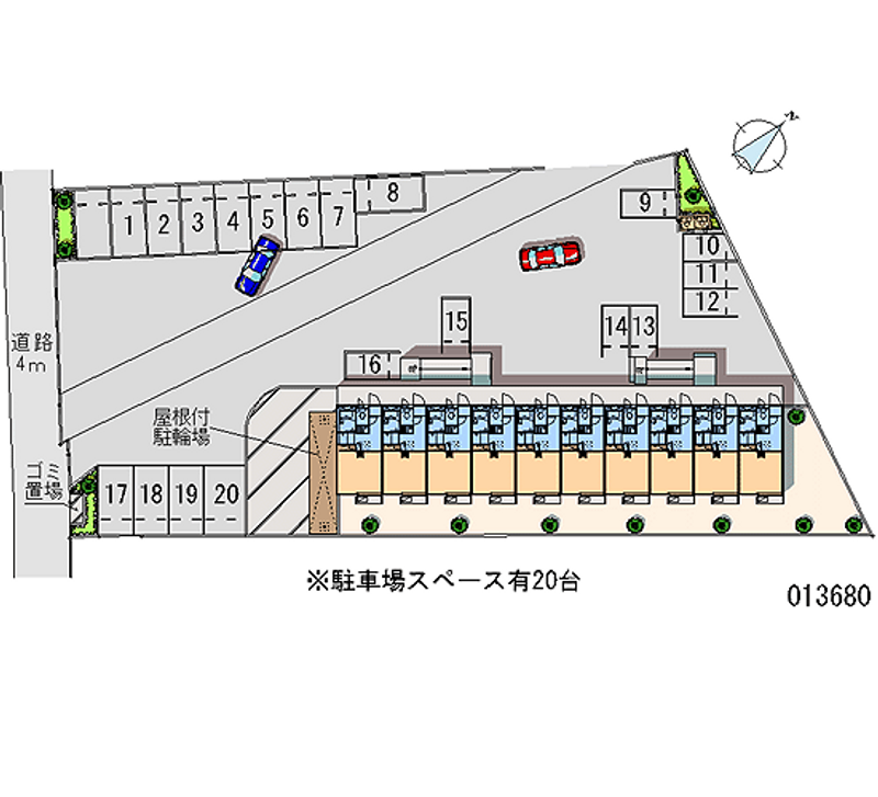 レオパレス今鹿島 月極駐車場