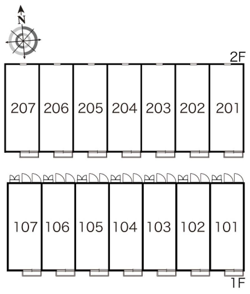 レオパレスせせらぎ 間取配置図