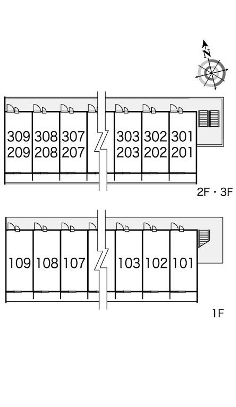 レオパレスＭＡモール 間取り配置図