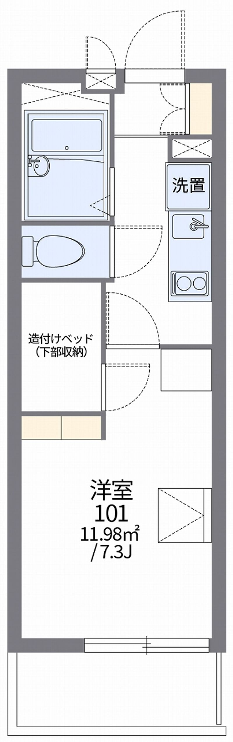 レオパレスＣＬＯＶＥＲ 間取図