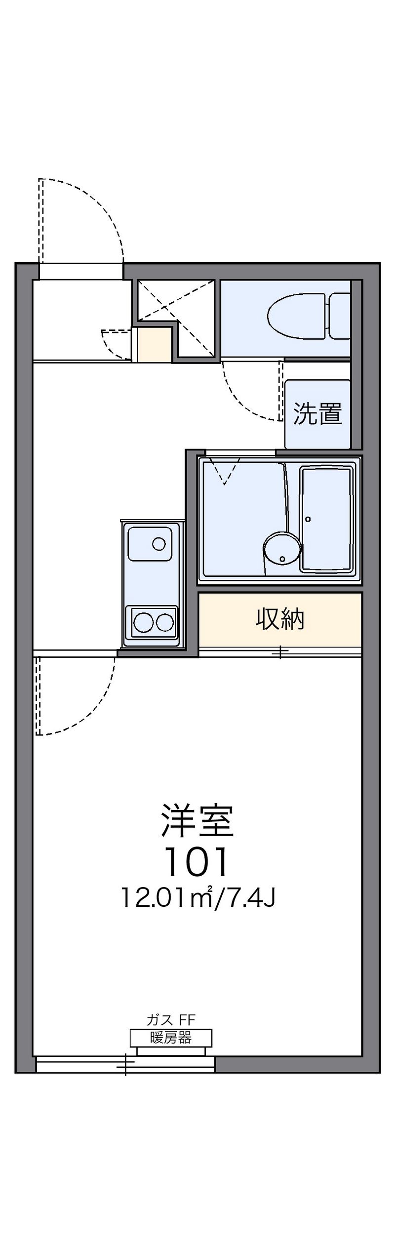 レオパレスハイツあい 間取図