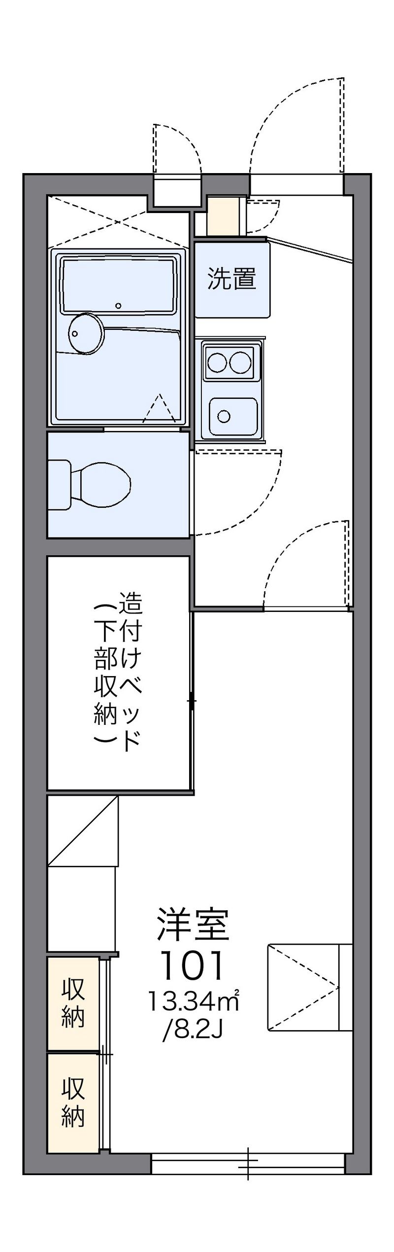 レオパレスミッドアイランド 間取図