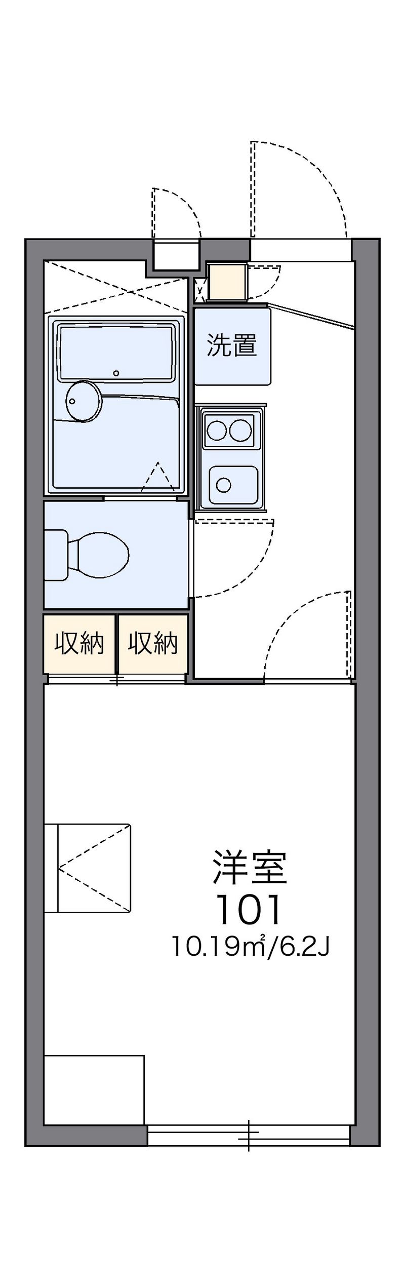 レオパレス大島 間取図
