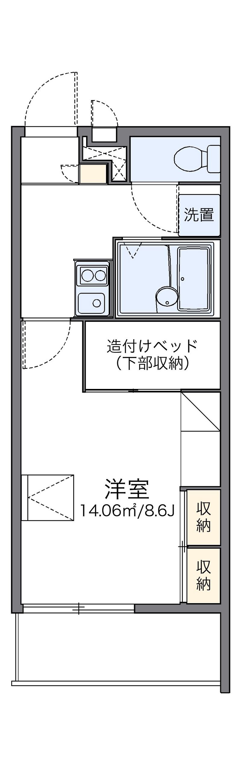 レオパレス辻薬師 間取図