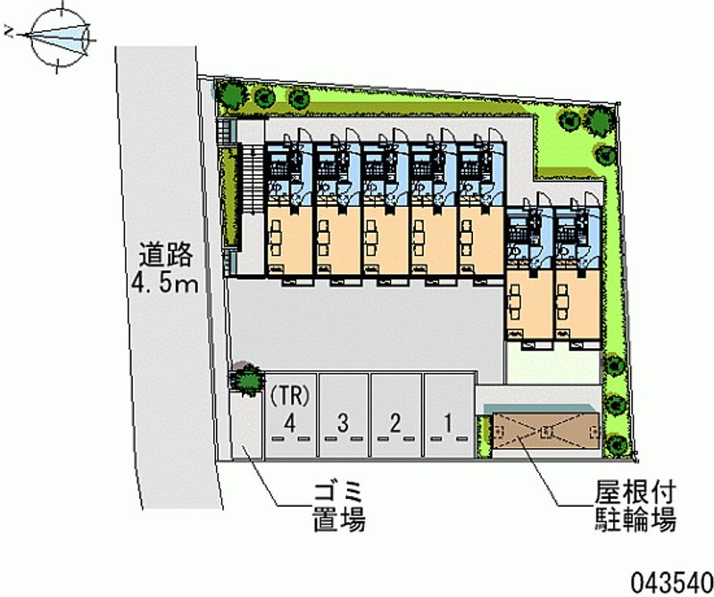 レオパレスクレスト 月極駐車場