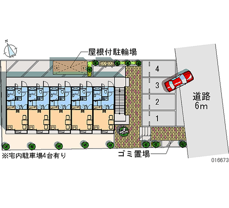 レオパレスハビタＡ 月極駐車場