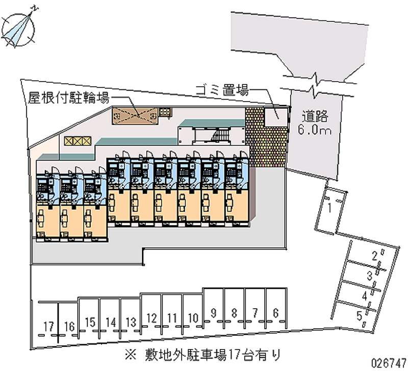 レオパレスクラッセ 月極駐車場