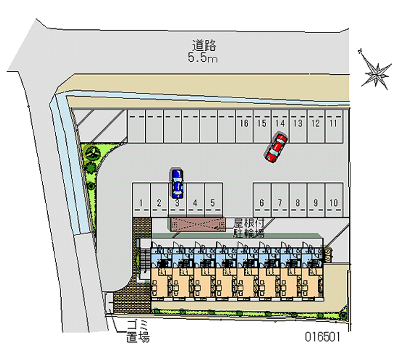 16501 Monthly parking lot