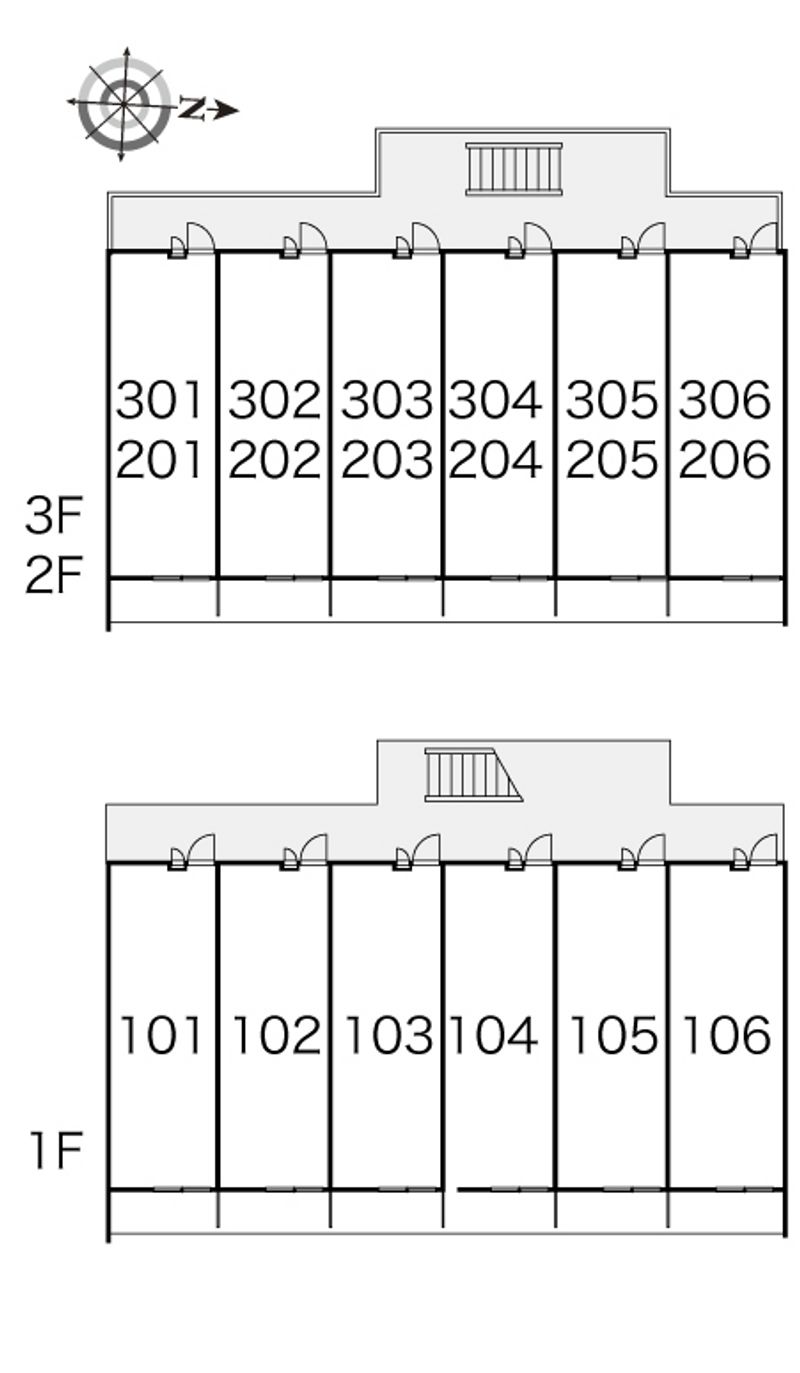 レオパレスコトー　ブロン 間取配置図