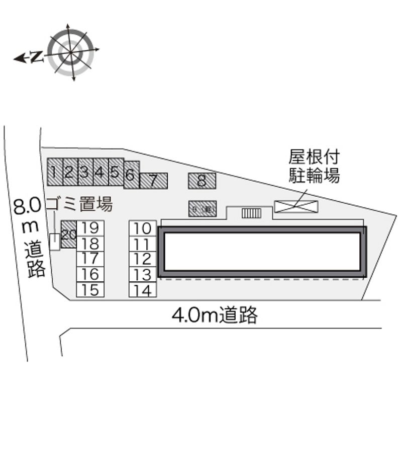 レオパレスＰｌａｃｉｄｏ 配置図