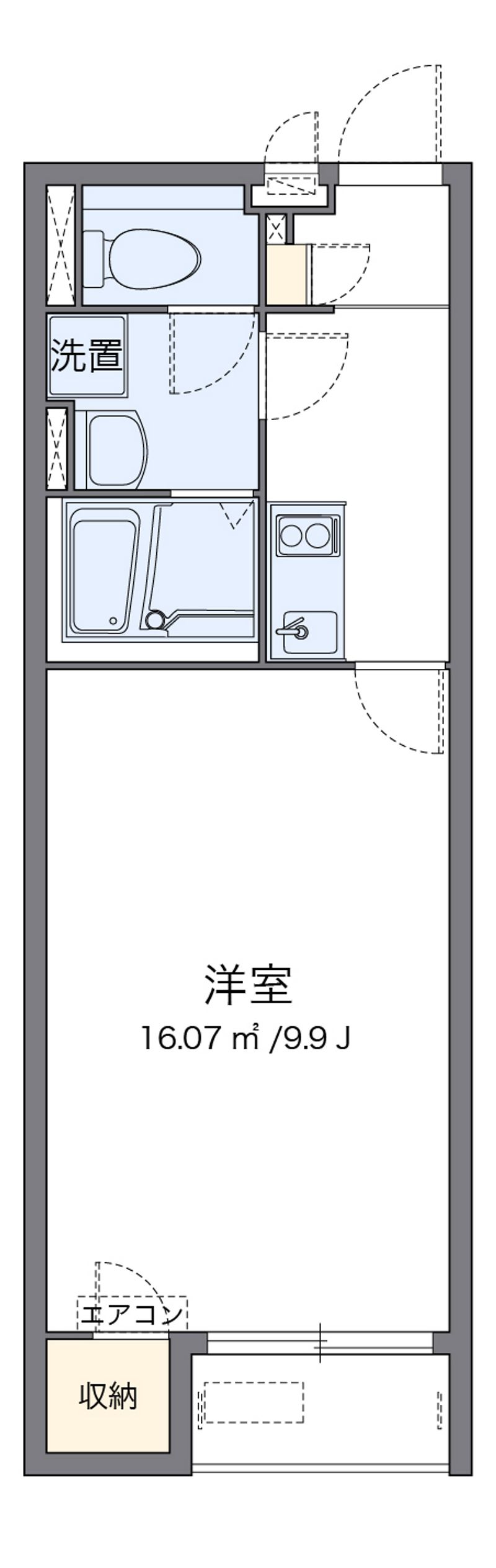 クレイノＨＡＲＵ 間取図