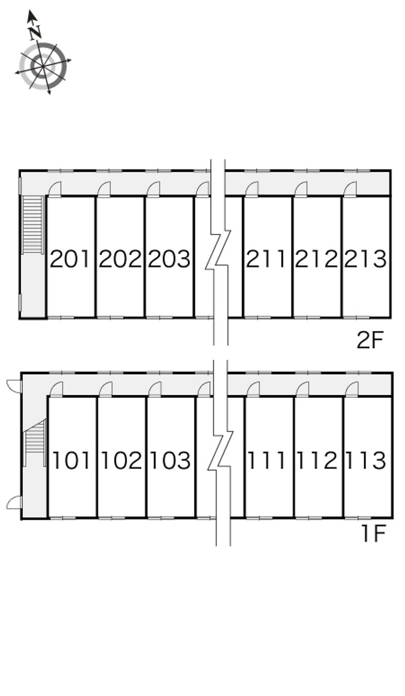 レオパレスグリンパーク 間取配置図