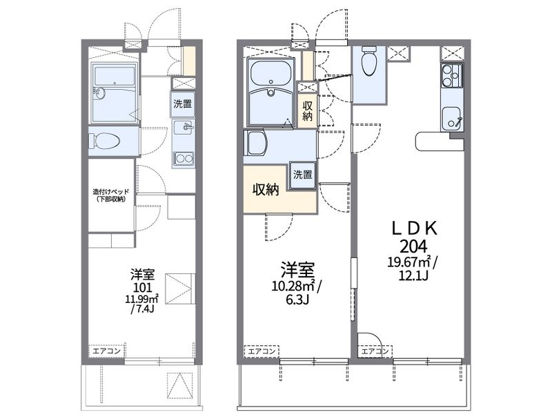 レオパレス宮坂 間取図