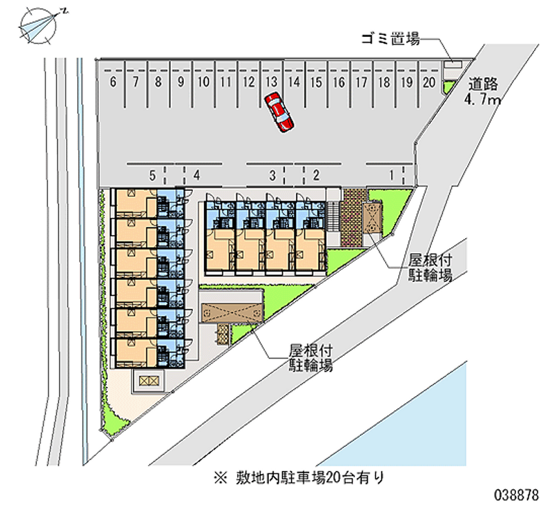 レオパレス簗瀬 月極駐車場