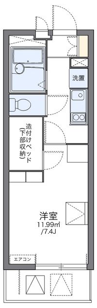 レオパレスフォンターナ内本町 間取り図