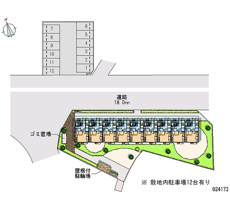 レオパレスＷＩＳＴＥＲＩＡ 月極駐車場